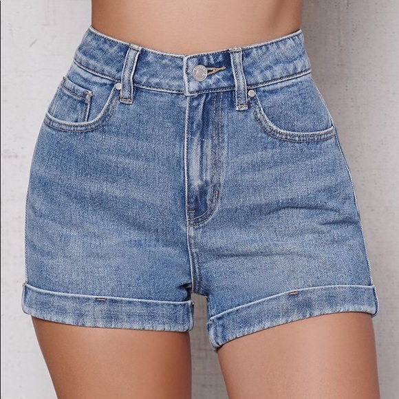 high waisted mum shorts